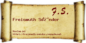 Freismuth Sándor névjegykártya